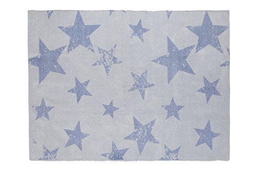 Lorena Canals Vintage Star Rug and Cushion (Ocean)