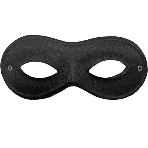 REDSTAR FANCY DRESS Black Bandit Eye Mask Robber Elasticated Party Mask Masquerade Ball Accessory World Book Day