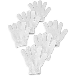 Exfoliating Bath Shower Gloves, Deep Body Scrub Mitt Removes Dead Skin, Stimulates Circulation, Firms Skin, Reduces…