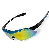 Protección 100% UV400: Todas las lentes de ciclismo bloquean el 100% de los rayos UVA, UVB y UVC Además, pueden reducir la luz azul dañina hasta 400 nm. Las gafas son ideales para practicar deportes al aire libre como esquiar, montar a caballo, conducir, carreras, etc.