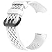 Produktbild Y56 Silikon Armband für Fitbit Charge 3 Ersatz Zubehör Uhrenarmband Strap Soft Sport Uhrenarmbänder Band Smart Watch Ersatzband (Weiß, Small)