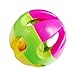HuntGold 2X Lovely Colorful Plastic Rattle Shake Bell Baby Kids' Educational Toy Ball Christmas Gift(random color)