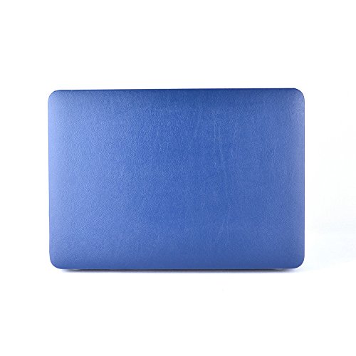 Macbook Air 11 Hülle Case Tastaturschutzfolie Displayschutzfolie 3 in 1 Kit, TECOOL [Ultra Dünn Serien] Leder Hartschale Schutzhülle Case für MacBook Air 11.6 Zoll Modell: A1370 und A1465 – Dunkelblau - 4