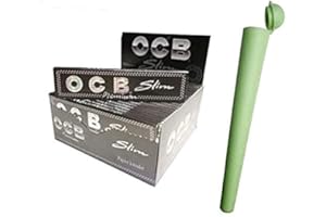OCB / HIGH CHAMP OCB 20 x 32 Premium Schwarz Slim Zigarettenpapier Long Papers Blättchen + 1 x Transporthülle