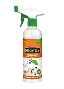Green Dragon's HomGard Flea & Tick Organic Spray for Dogs, Puppies and Cats | Non-Toxic, Chemical-Free |Baby-Safe, Skin-Safe, Pet-Safe | 500ml