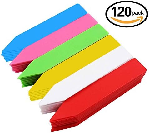 120 Pieces 100 mm Multi-color Plastic Label Plant Nursery Garden Tags Labels Stakes for Marking Plants