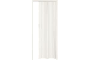 Paluplus Porta a Soffietto in PVC, Misura 215x84 cm, Spessore 3 cm, Senza Serratura con Chiusura Magnetica, Porta Interna con Maniglia -2710F (Bianco)