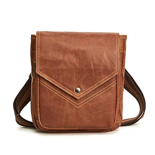 Preisvergleich Produktbild Limeinimukete Mann kleine Leder Umhängetasche Handtasche Einzel-Schulter-Beutel Handtasche täglichen Beutel Aufbewahrungstasche leichte Umhängetasche Mannes Geldbeutel Arbeit Reise Sport Wanderung