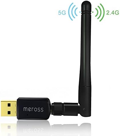600M Wifi Adapter, Meross 600Mbps Wireless Network Adapter 802.11ac Dual Band 2.4G/5G WiFi USB Dongle, for PC Laptop Tablets, Windows XP, Vista, 7, 8, 8.1, 10, Mac OS X 10.5~10.12, Linux