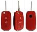 Produktbild CK+ Skoda Auto-Schlüssel Hülle Key Cover Case Etui Silikon für Citigo Rapid Fabia Octavia Superb Roomster Yeti - Rot