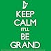 Produktbild 1art1 71092 Inspiration - Keep Calm It'll Be Grand Poster-Sticker Tattoo Aufkleber 9 x 9 cm