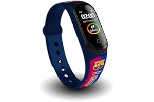 FIT & FUN Pulsera de Actividad Smart Band con Correa Licenciada @FC Barcelona - Correa Producto Licenciado @FC Barcelona