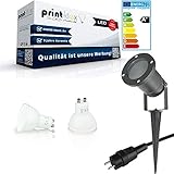 LED Gartenleuchte mit Erdspieß 6W GU10 6400K Kaltweiß