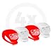 Produktbild Collory mini LED Silikon-Leuchten Set inkl. Batterien | Kinderwagen-Beleuchtung | Wasserfeste Sicherheitsleuchten | Tretroller-Licht | Kinder Laufrad Lampen | Einfache Montage ohne Werkzeug | Schwarz (4er Set Rot/Weiß: 2x (LED Rot) + 2x (LED Weiss))