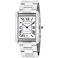 CARTIER MEN'S TANK SOLO STEEL BRACELET & CASE AUTOMATIC ANALOG WATCH W5200028