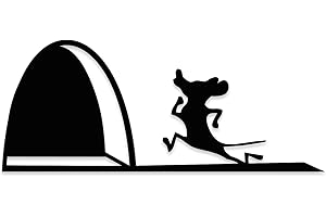 EASYDRUCK24DE Pegatina la ratonera I negro brillante I 20 x 8,5 cm I adhesivo de pared I autoadhesivo I divertida pegatina para pared I decoración del hogar I pegatina de ratón I dv_620