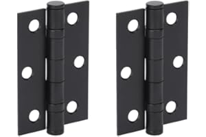 HUNTA HANDLEZONE® Door Hinges 1 Pair 76mm / 3 inch Ball Bearing, with Screws - Black Matt