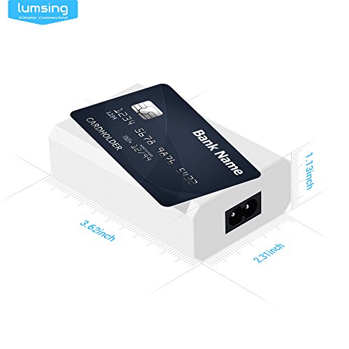 Lumsing Quick Charge 3.0 36W 4 Port USB Ladegerät Desktop Ladeadapter für Galaxy S7 / S6 / Edge / Plus, Note 5 / 4 und Smart Ports für iPhone 7 / 6s / Plus, iPad Pro / Air 2 / mini, LG, Nexus, HTC & mehr (Weiß) - 5