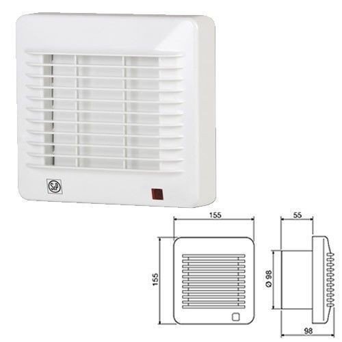 Soler&Palau Sistemas De Ventilacion Slu Edm-100-C - Extractor baño axial 95m3/h pers.aut bl edm-100c s&p