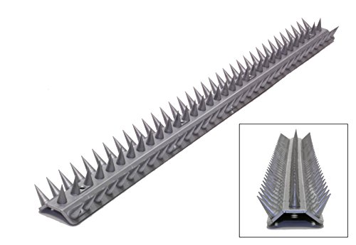 5 Meter Vogelschutz-Katzen Spikes für Zäune und Mauern (Grau) - 2