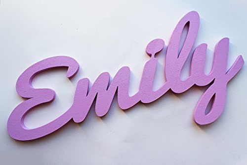 Handmade Wooden Name Signs, Emily, Personalisation ,Contact the Seller at the link below to provide the name, colour and size and being quoted,Customisable option, Christening , Birthday Gift ,Mia Studio