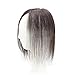 Remeehi 10" Real Human Hair Top Pieces Clip in Toppers for Thinning Hair Natural Black