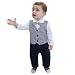 ZOEREA Baby Boys Gentlemen Romper Jumpsuit Wedding Suits Tuxedo Baptism 2pcs