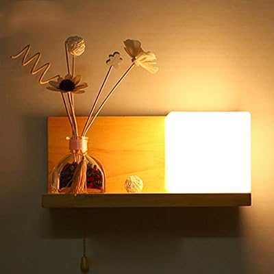 GUOQ Moderne Minimaliste Classique bois Verre Luminaire Applique Murale Créatif Design Créatif couloir Lampe Murale pour pour Décoration de Maison Bar Cuisine salon Café Restaurants Club Appliques