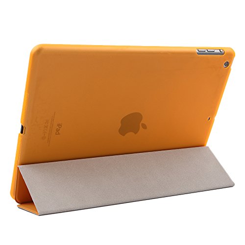 Besmall iPad Air iPad 5 Hülle – Ultra Dünn Edles Schutz Hülle Smart Cover Case PU Leder Schutztasche Etui Schale + Back Case inkl.Displayschutzfolie Reinigungstuch Stift für Apple iPad Air 1/ iPad 5 – Mit Standfunktion & Auto Sleep Wake up Funktion (iPad Air 1, Schwarz)XKZT53H - 5