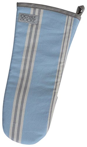 Organic Oven Mitts - Eastnor (Blue Stripe)