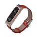 Produktbild Kobwa Gen. Pu Leder Ersatz Uhrenarmband Band Edelstahl Armband für Xiaomi miband 2
