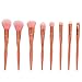 VALUE MAKERS 8Pcs Pro Makeup Brushes Set Tool-Natural Synthetic Hair Kabuki Brush-Cosmetics Brush-Face Powder Contour Highlighter Liquid Foundation Concealer Eye Shadow Eyebrow Brush with Travel Pouch