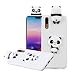 Produktbild Aearl TPU 3D Papa Schöne Ultra Dünn Weich Faltbare Karikatur Komisch Schutzhülle Zurück Zubehör Silikon Gel Niedlich Hülle Rückseite Schale Handy Tasche Case für Huawei P20 Pro mit Displayschutzfolie - Weißer Panda