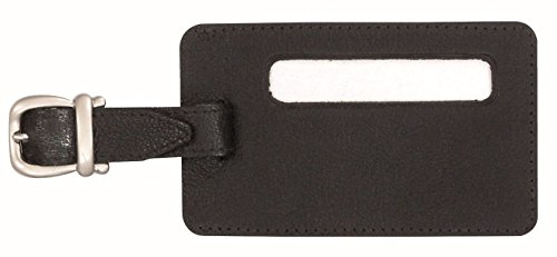 Preisvergleich Produktbild Alassio Gepäckanhänger 115 x 70 mm Lederoptik Schwarz Ref 43115