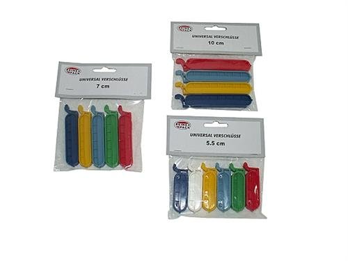 Preisvergleich Produktbild 15 Stück Verschlußclips 5,5cm, 7cm, 10cm Verschlussklemmen Frischhalteclips