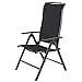 Produktbild Ultranatura Aluminium Klappsessel Korfu Serie Plus, Gartenstuhl, Camping Stuhl, gepolstert,8-fach verstellbar, wetterfest, 108,5 x 50 x 50 cm, anthrazit