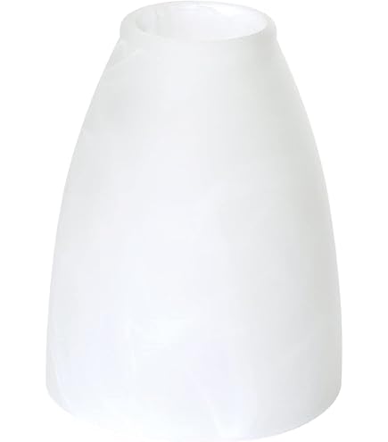3 Paralumi In Vetro Opaco Bianco Per Ventilatore A Soffitto E Lampade – Ricambio E27, Altezza 13,5cm X Diametro 14,5cm