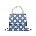 Produktbild Zolimx Portable diagonal kleine quadratische Tasche, Damen Mode Dot Printed Pearl Umhängetasche Handtasche (Hellblau)