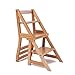 Produktbild LTD-Step stool Klappstuhl Treppe Trittleiter Massivholz 4 Lagen Leiter Haushalt Holz Home Multifunktions Klappleiter Stuhl
