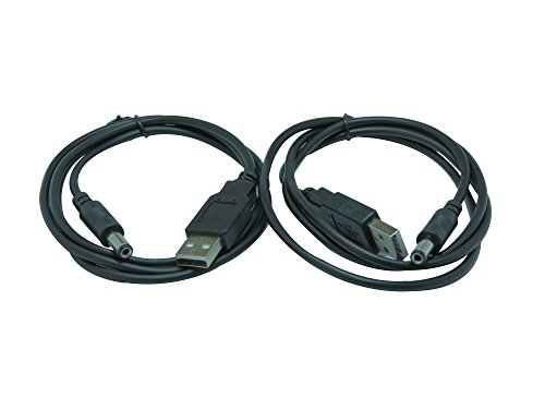 (2er-Pack) USB Kabel Delock A -> DC 5,5x2,1 St/St 1.00m