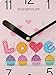 Decowall, WSC-038, LOVE Cupcake Wooden Wall Clock