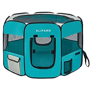 Portable Pet Playpen Foldable Kennels Playpen for Dog&Cat Carrying Case Travel Removable Shade Cover Predelivery Room Indoor Outdoor Water Resistant (Available in 4 Sizes)