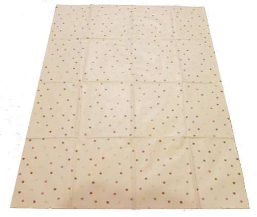 Large Highchair No Mess Splash Mat - Cream With Coffee/Beige Polkadots