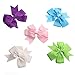 TinkSky Ribbon Bows with Alligator Clips -- 20 Different Bows in 15 Solid Colors and 5 Polka-dot Patterns
