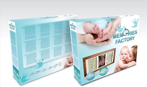 Taufgeschenke Direkt Plaster-cast-set ,,Memories factory' - cast of your child in a beautiful folding photo frame