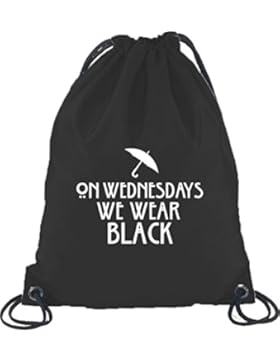 Shirtstreet24, AHS - On Wednesdays, Turnbeutel Rucksack Sport Beutel