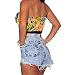 Bling-Bling Womens Light Acid Wash Distressed Denim Shorts Size XL
