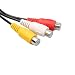 Produktbild Wokee Jack Kabel S-Video 7-Pol Stecker für DVD, DVD, TV, HDTV, Videorekorder, CD-Player (25 cm) 7-poliger Stecker S-Video auf 3 Cinch Stecker Kabel TV Konverter Kabel TV Neu