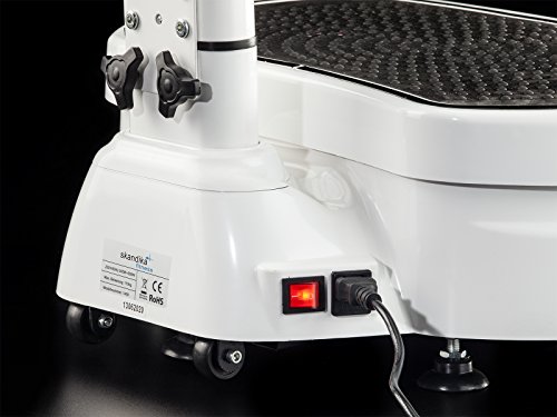 skandika Vibration Plate 1400 klappbar inklusive Trainingsbänder mit großer rutschsicheren Trainingsfläche, kraftvoller 3D-Vibration, kompakte Abmessungen, weiß - 8