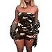 Produktbild Damenmode Hosen Jumpsuits VENMO Tarnung Boob Tube Top Strampler kurze Hosen Schulterfrei Rückenfrei Strampler Print Floral Jumpsuit Jumpsuit Clubwear Overall Kurz Sommerkleider Strand Overall (Camouflage, XL)